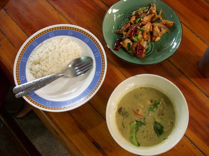 Green Curry made on a cooking course in Chiang Mai